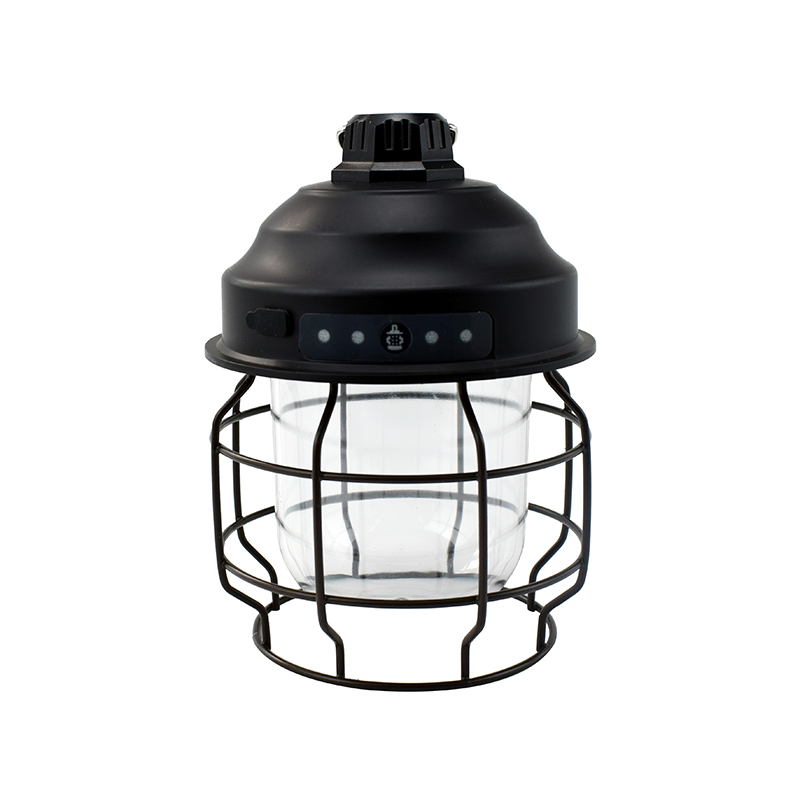Mini lampe de Camping Vintage Portable et Rechargeable, avec mousqueton, lanterne LED rétro pour tente extérieure