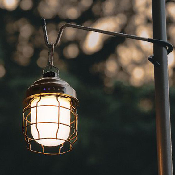 Mini lampe de Camping Vintage Portable et Rechargeable, avec mousqueton, lanterne LED rétro pour tente extérieure