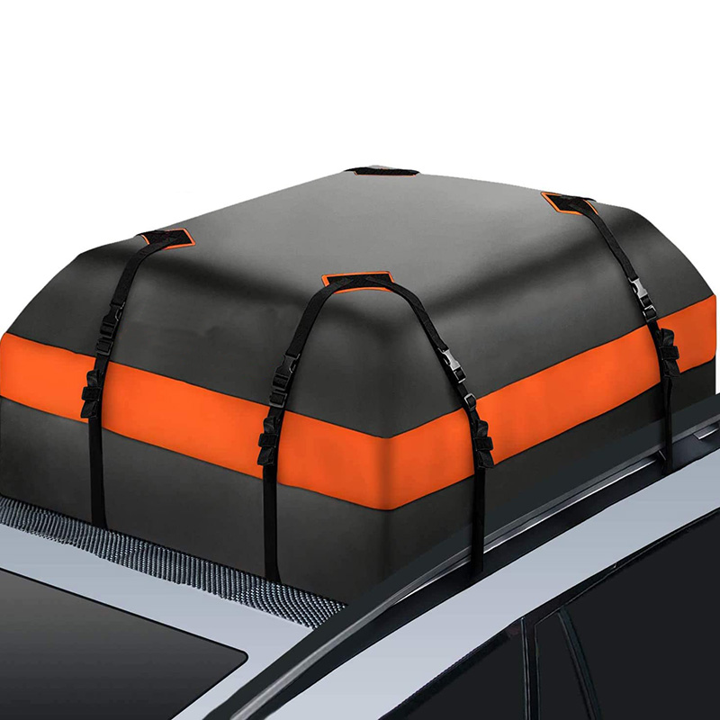 Car roof top cargo carrier bag with durable hitch mount cargo carrier & bracket