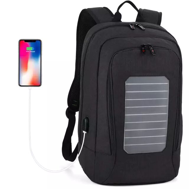 Custom nylon Men anti-theft backpack USB charing port solar backpack waterproof hot selling bags