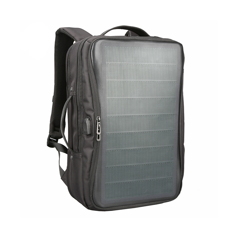 Solar backpack waterproof laptop beam backpack with usb charger port solar panel anti-theft backpack bag