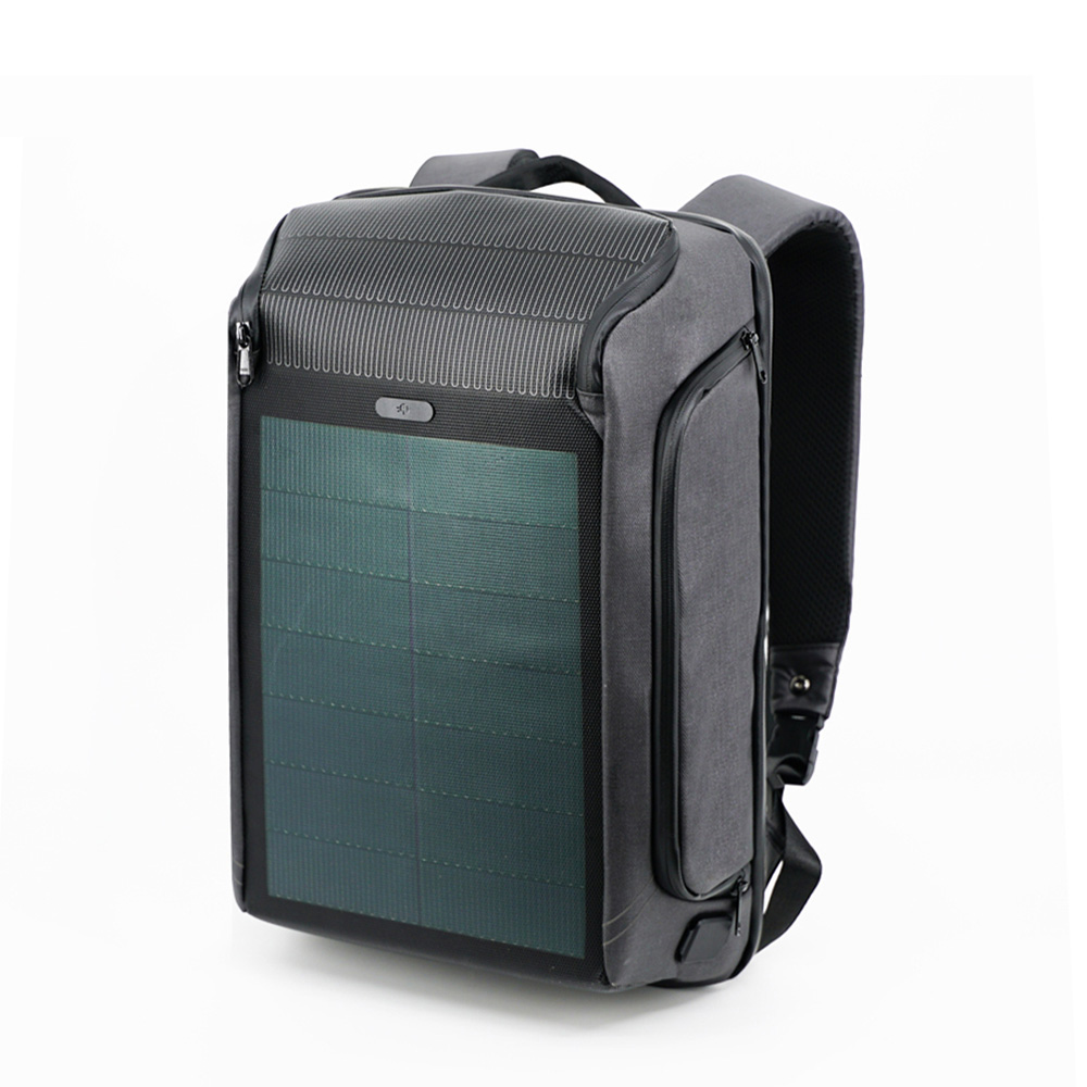 Solar powered panel bagpack outdoor laptop backpack