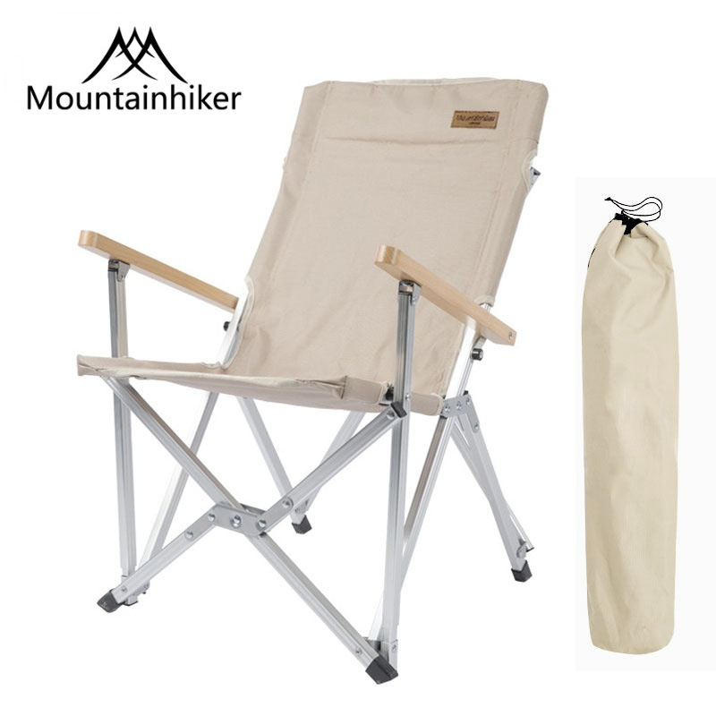 Mountainhiker Outdoor Camping Folding Chair Portable Ultralight Picnic Chair Aluminum Alloy Fishing Beach Chair Load 120KG