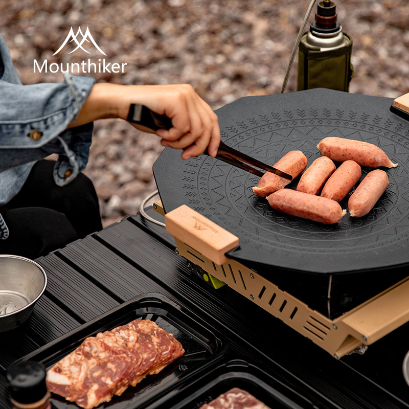 MOUNTAINHIKER Fire Maple Outdoor Grilling Pan Picnic Portable Non-Stick Baking Pan BBQ Camping Picnic Frying Pan Bakeware 38CM