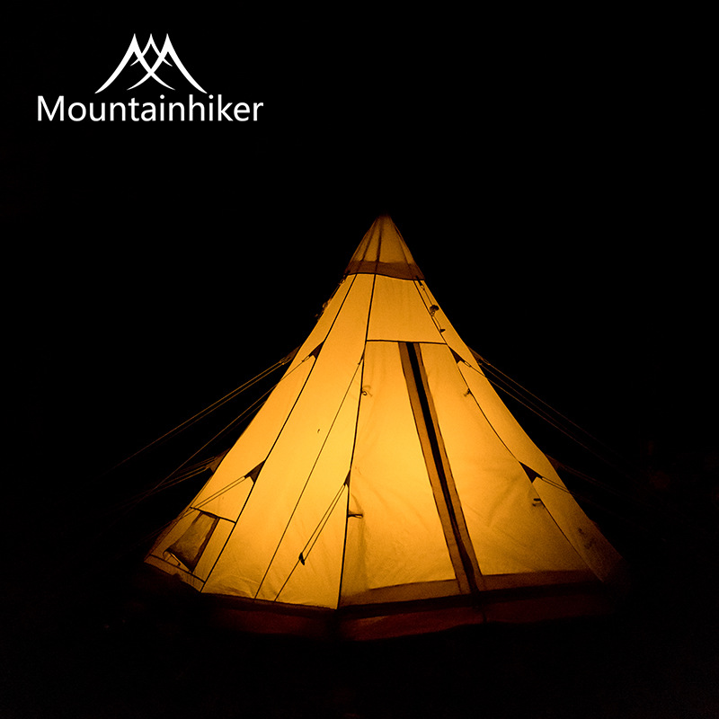 MOUNTAINHIKER 58People Cotton Pyramid Big Tents Breathable Waterproof