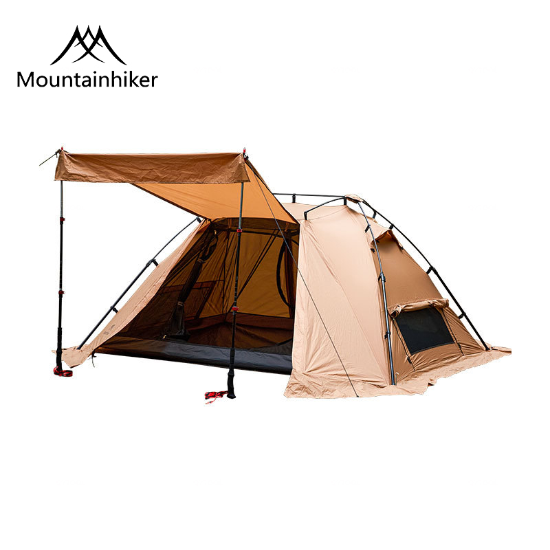 MOUNTAINHIKER Outing Automatic Tent Waterproof Sunscreen Foldable Family Camping Tent Fast Set Up 3-4 People Travel Tents Beach