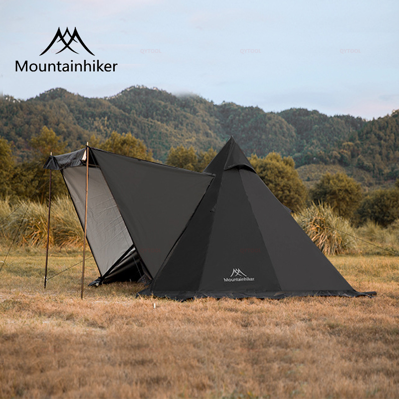 MOUNTAINHIKER Outdoor Pyramid Tent Double Layer with Snow Skirt Portable Camping Tent Waterproof Shelter Tent Glamping Big Space