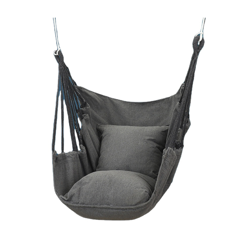 Canvas Hanging Swing Hammock with Thickened Cushion & Pillow