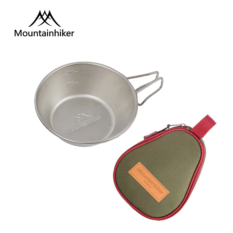 Mounthiker Stainless Steel Camping Bowl And Storage Bags Portable Outdoor Multifunctional Cup Ultralight Tableware