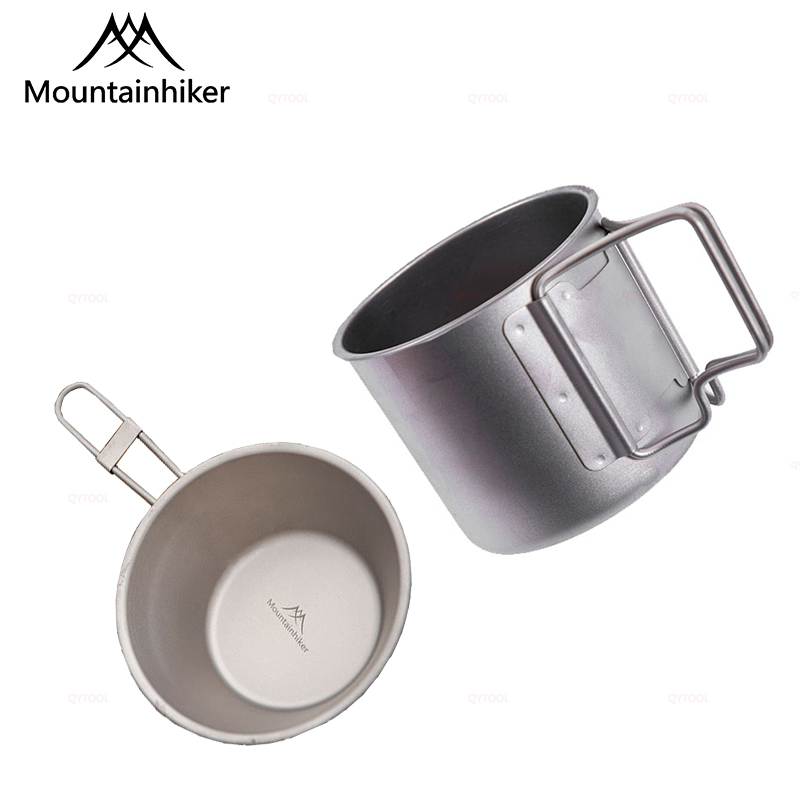 Mounthiker Portable Titanium Tableware Cup And Bowl Ultralight Camping Supplies Outdoor Picnic Set Tourist Coffee Cup Tea Mug