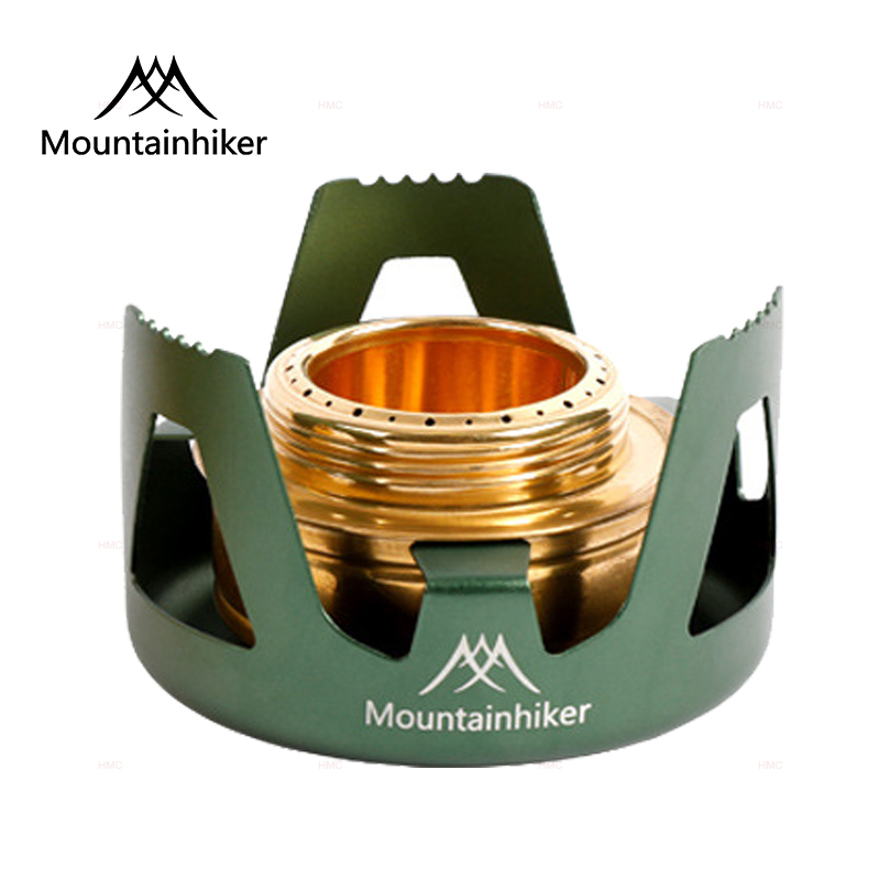 Mounthiker Aluminum Alloy Brass Alcohol Stove Lid Outdoor Camping Stove Picnic BBQ Tent Hiking Portable Mini Burner Cooking