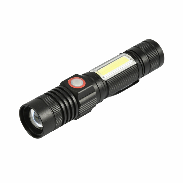 300LM Strobe COB Side LIght Torch Light Rechargeable Flashlight with Lithium Battery