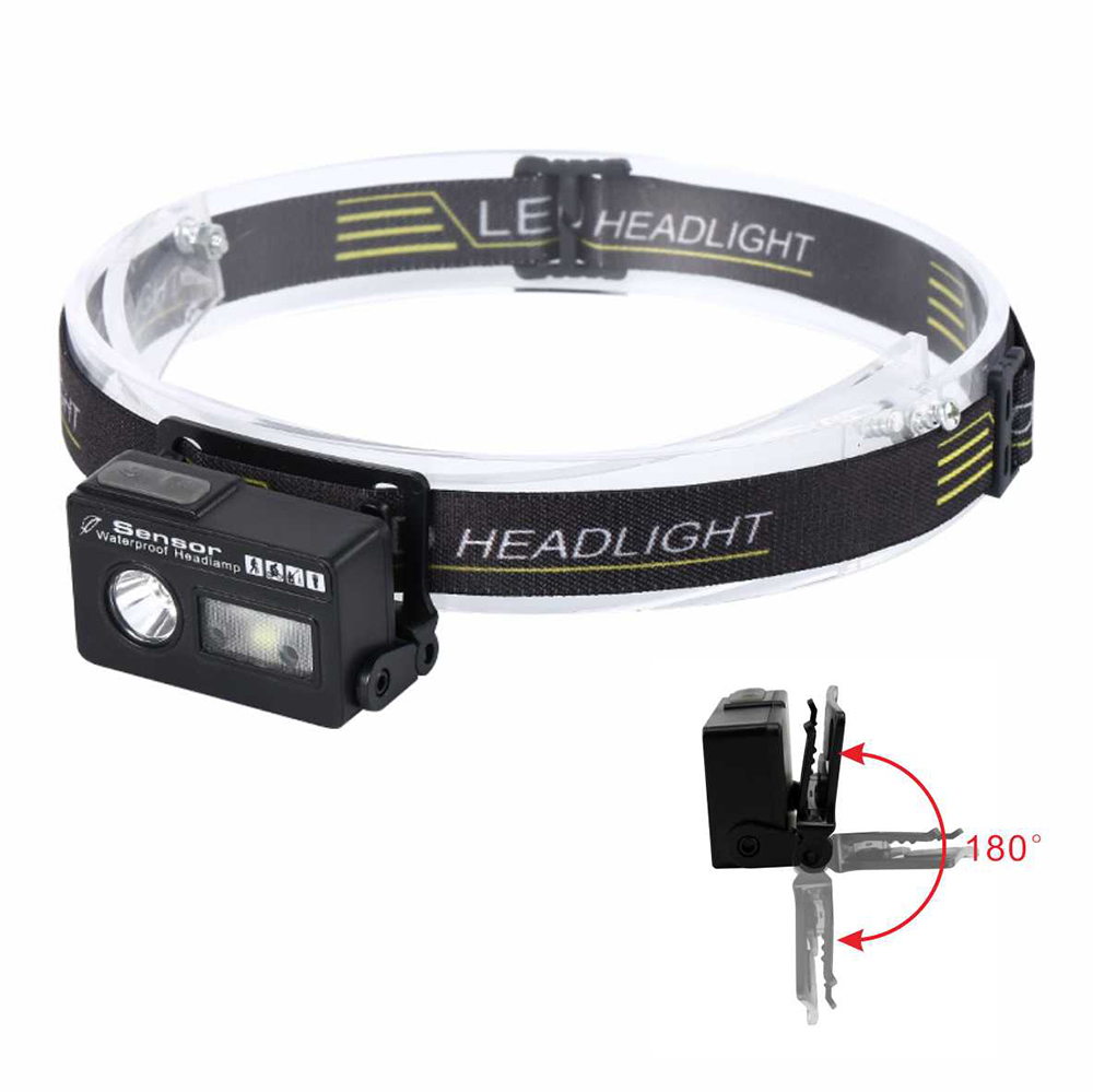 High Power Head Torch for Hunting Fishing Running 5 Modes Motion Sensor Head Lights Rechargeable LED Headlamp