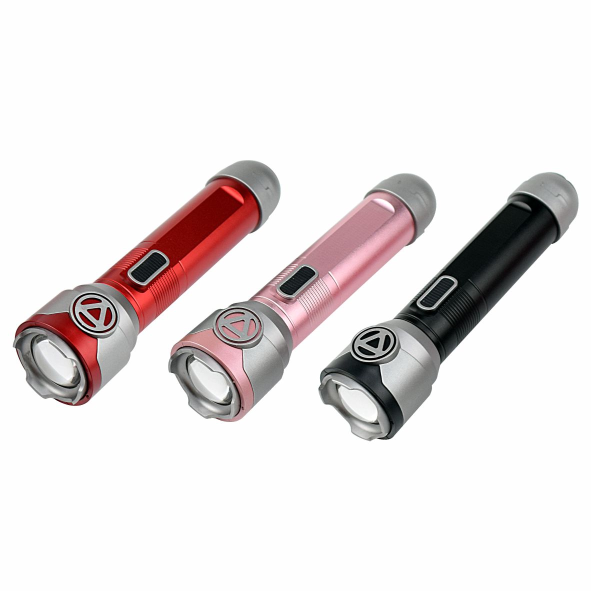 LED rechargeable battery aluminum alloy zoomable flashlight Outdoor waterproof emergency high powered lighting flashlight