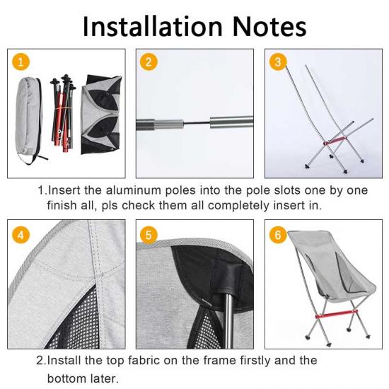 Ultralight Aluminium  Foldable Camping Chair - Portable Beach Chair