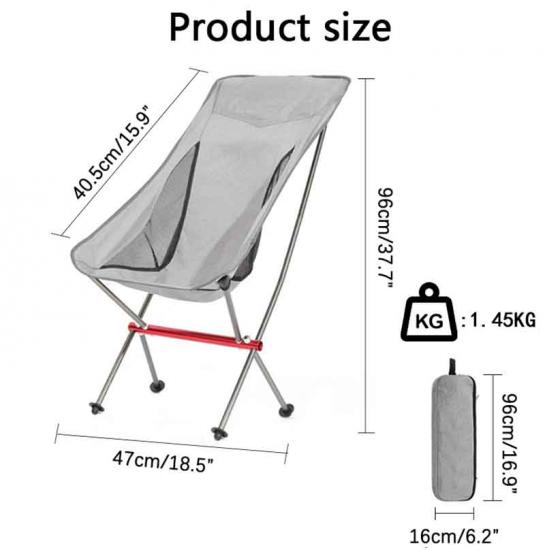 Ultralight Aluminium  Foldable Camping Chair - Portable Beach Chair