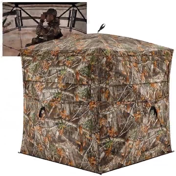 Camouflage Hunting & Fishing Tent With 270 degrees Viewing