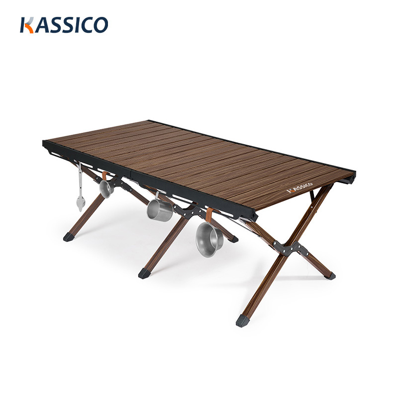 2023 New Aluminum Egg Roll Folding Camping Table