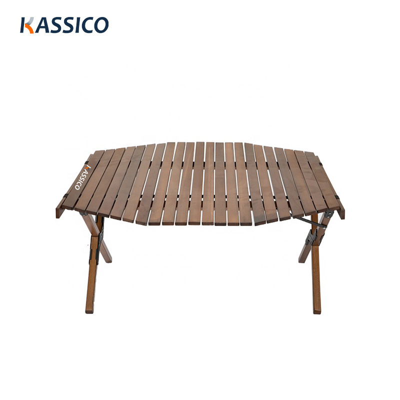 Wooden Egg Roll Folding Camping Tables