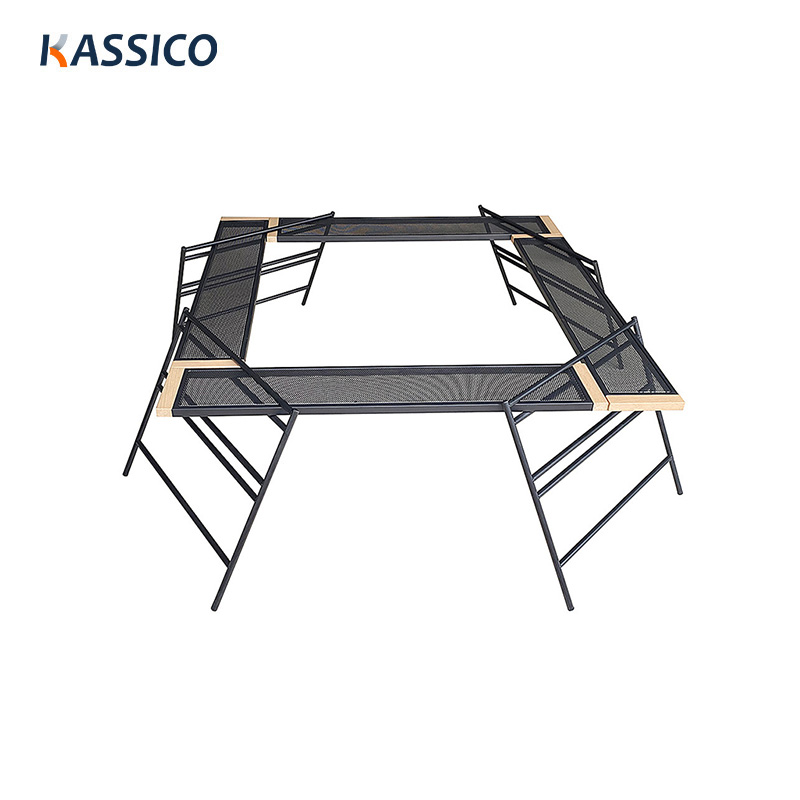 Outdoor Camp Fire Grill Net Table, Cooking Over Rack