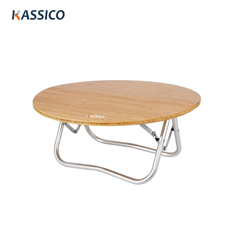 Foldable Bamboo Round Travel Table