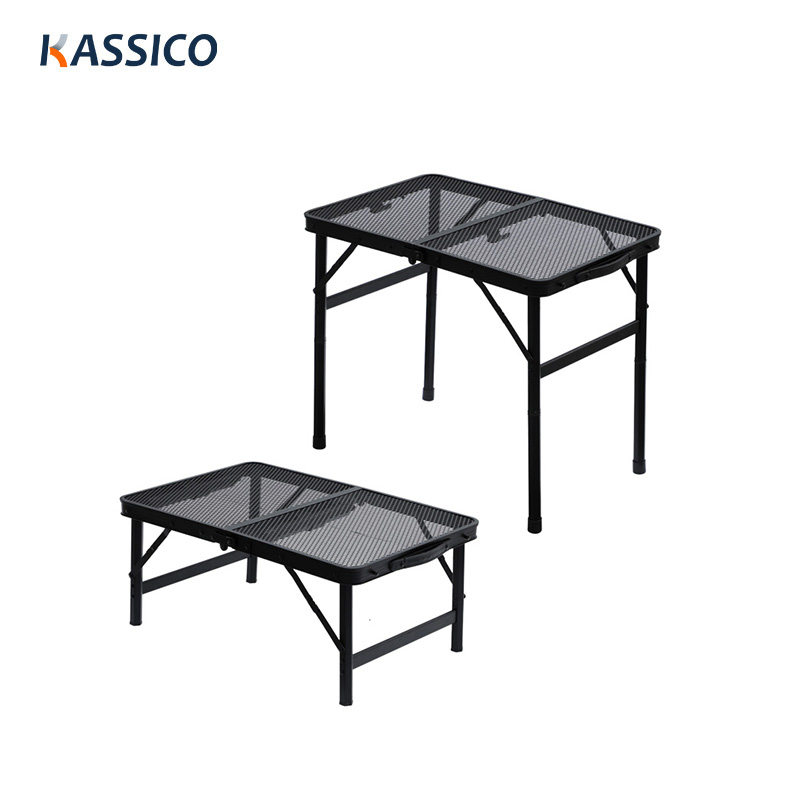 Folding Wire Mesh Table for Camping, Picnic, Patio, Beach