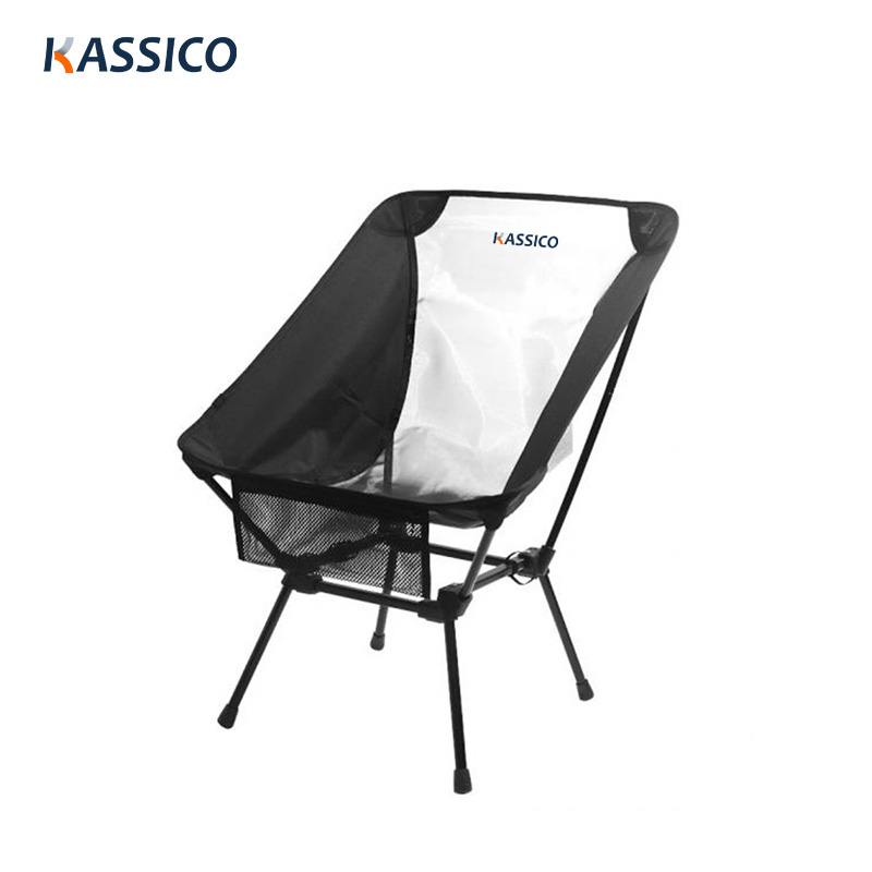 Foldable Outdoor Camping Chair With Transparent Mesh Backpack