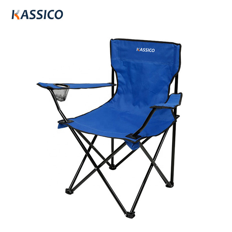 Folding Beach Chair - Fishing Seat With Armrest And Cup Holder