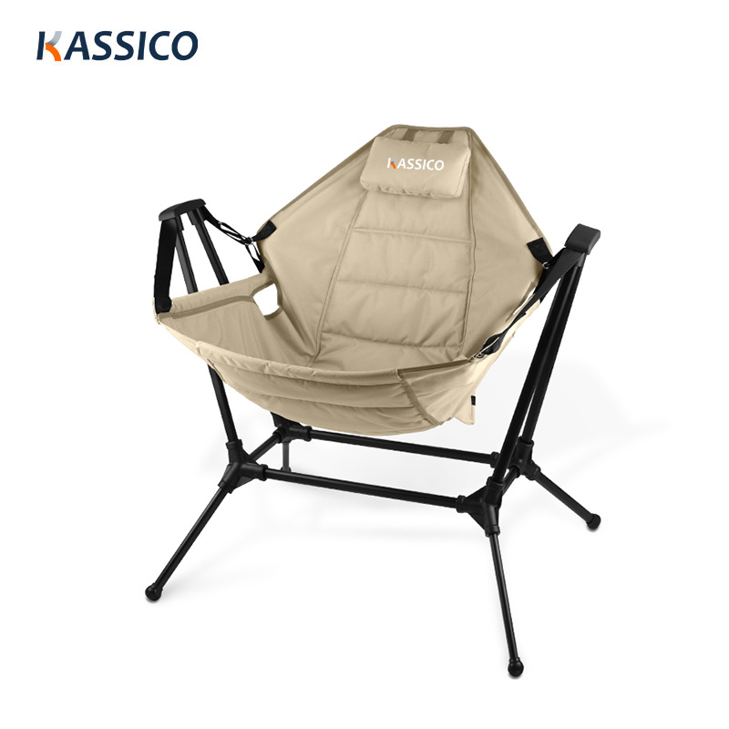 Heavy Duty Folding Rocking Chair - Camping Relaxing Lazy Chair