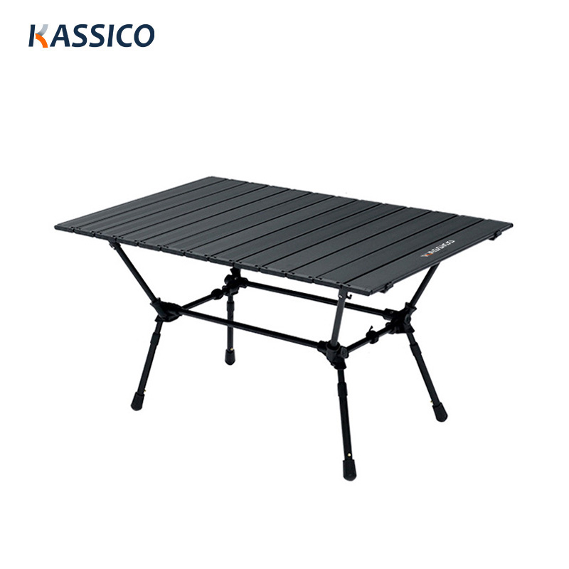 Aluminum Folding Camping Table - Portable, Height Adjustable, For Outdoors, Camping, Backpacking, Beach, Picnics