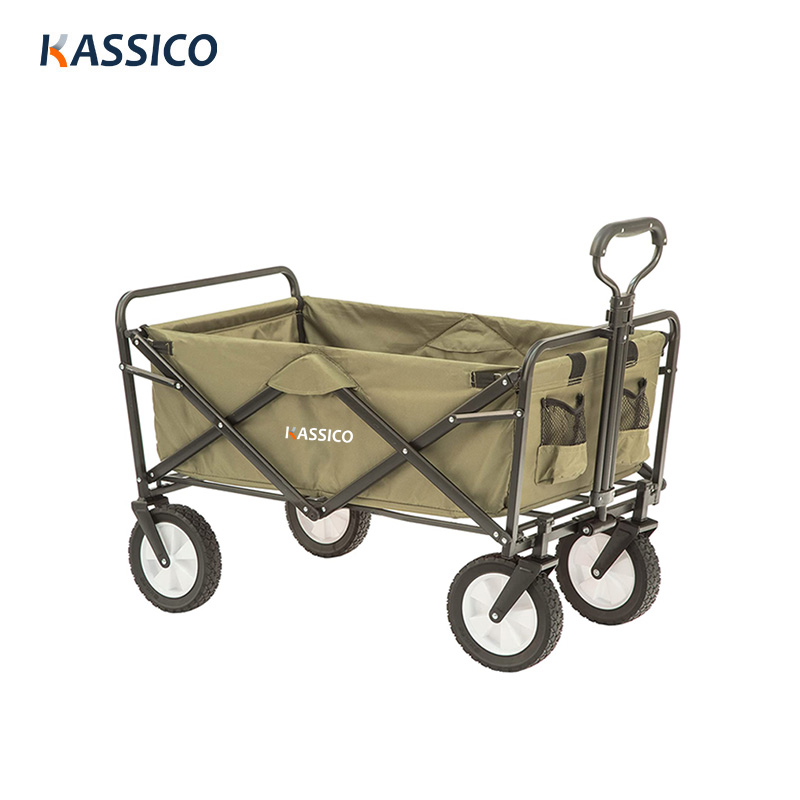 150L Heavy Duty Folding Camping Wagon with 4 Wheels