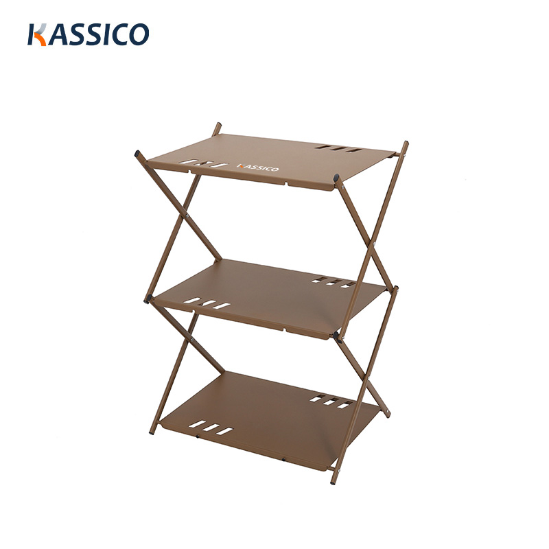 3 Layer Aluminum Camping Folding Shelf and Table