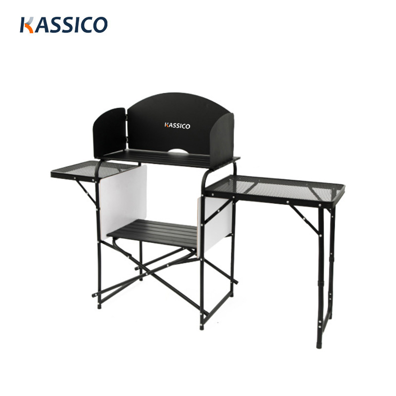 Outdoor Camping Kitchen Station, Folding Cooking Table for BBQ, Parties and picnics