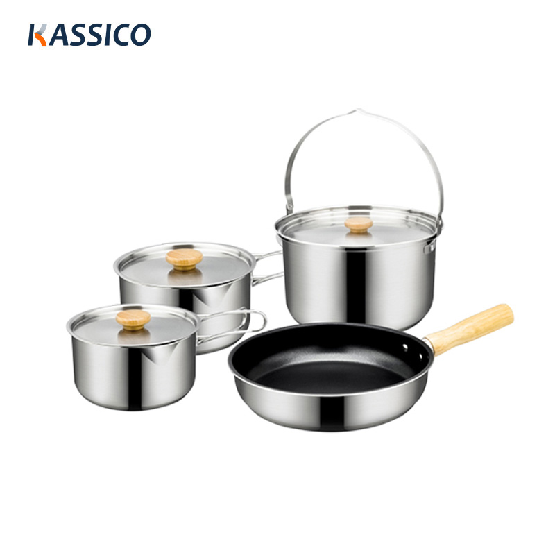 304 Stainless Steel Camping Cookware Set