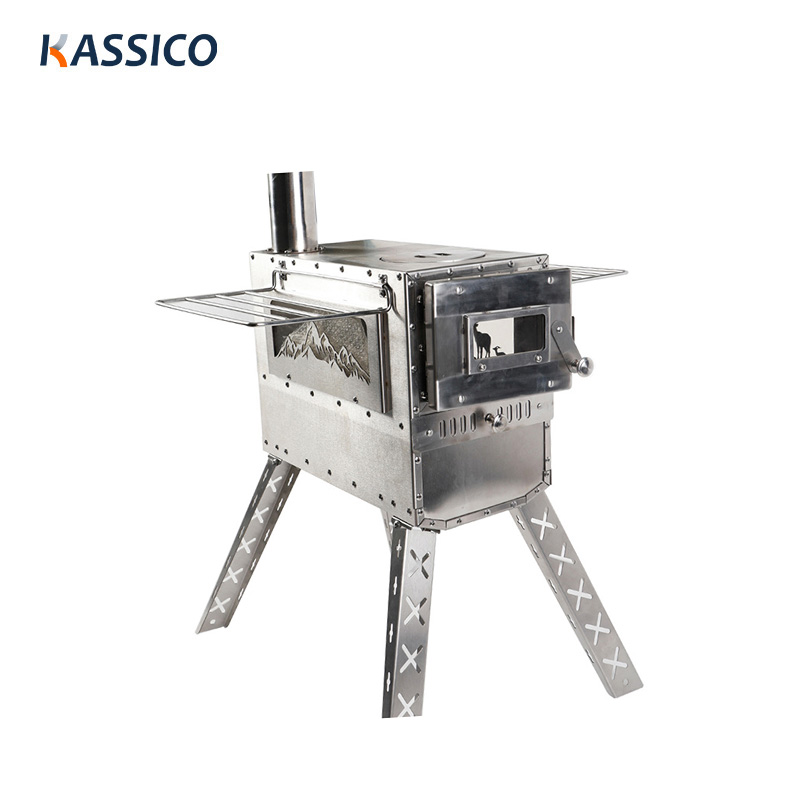 Stainless Steel Wood Burning Tent Heating Stove