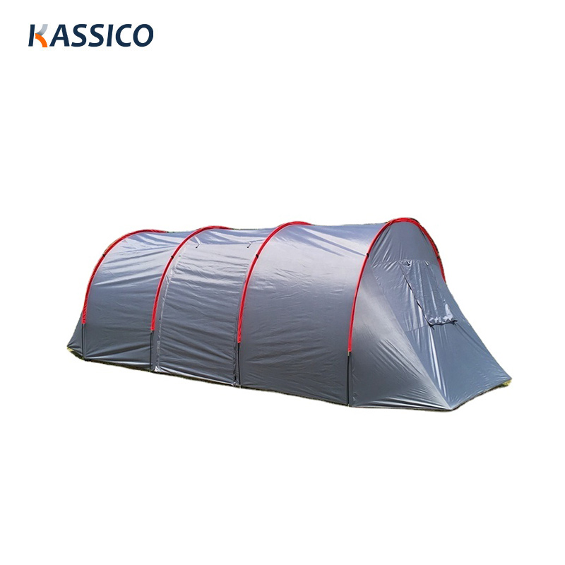 Large Outdoor Double Layer Tunnel Camping Tent With 2 Room