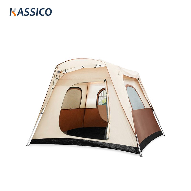 Outdoor Windproof Family Camping Tent -  Waterproof Dome Tent For 4-5 Person