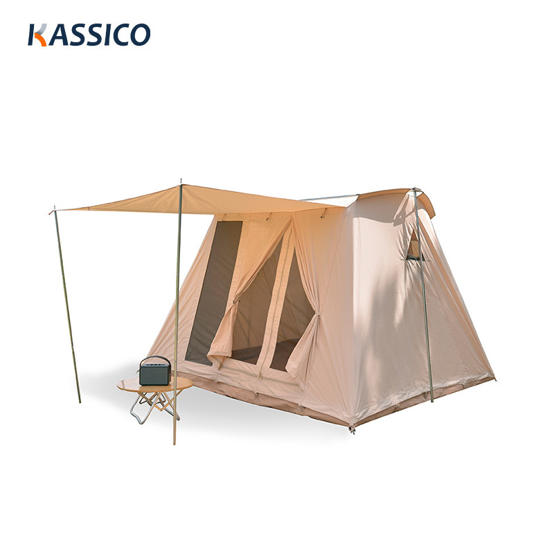 Thick Cotton Camping Spring Bow Tent With Sunshade