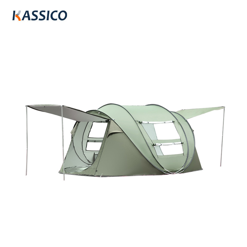 Automatic Pop Up Outdoor Camping Tent With Support Shade Curtain
