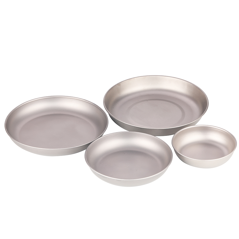 4pcs Ultralight Titanium Pan Camping Pan Dish