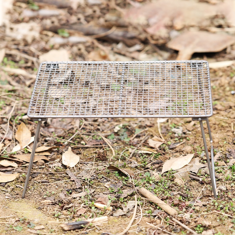 Titanium Charcoal BBQ Grill Barbecue Net Camping Outdoor Grill Net Camping hiking Titanium plate Titanium mesh