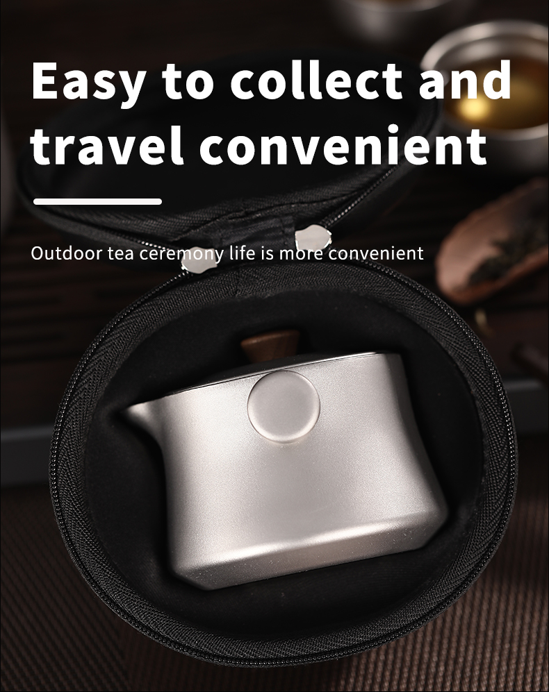 Portable Ultralight Titanium tea maker with infuser water Cup