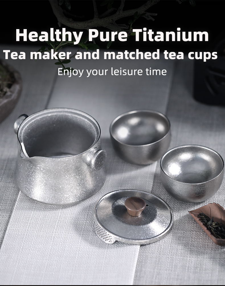Portable Ultralight Titanium tea maker with infuser water Cup