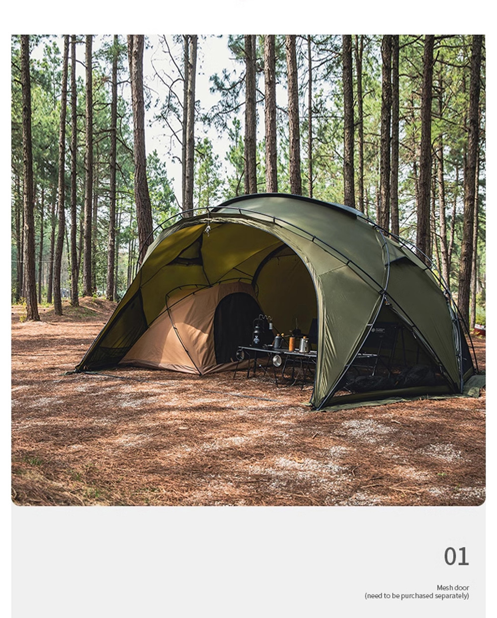 Ultralight Nylon Glamping Dome Tent - Automatic, Waterproof, Windproof