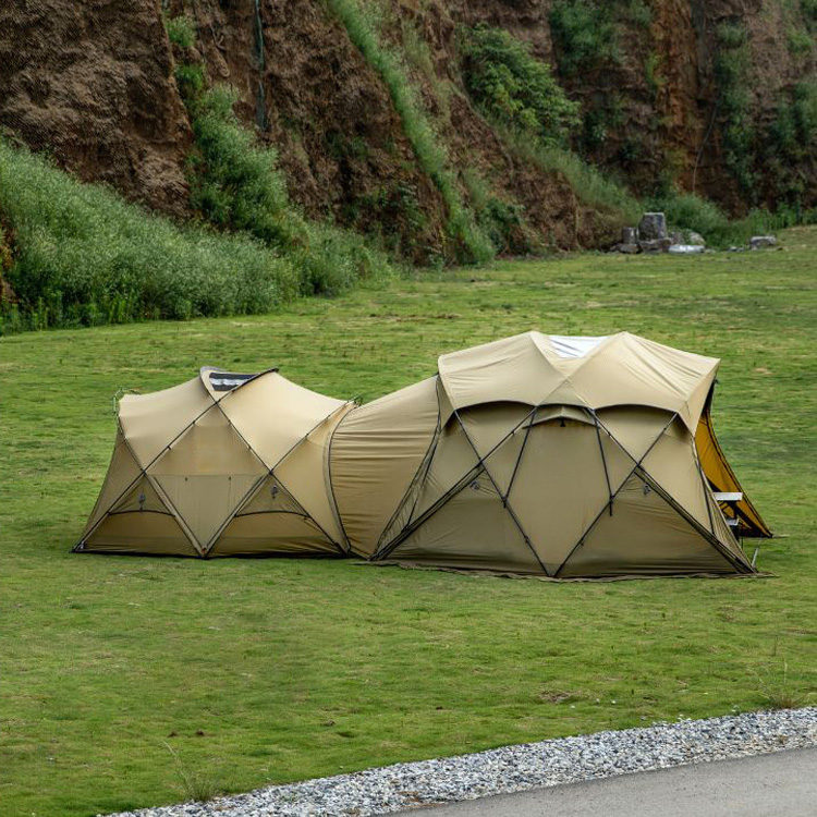 Ultralight Nylon Glamping Dome Tent - Automatic, Waterproof, Windproof