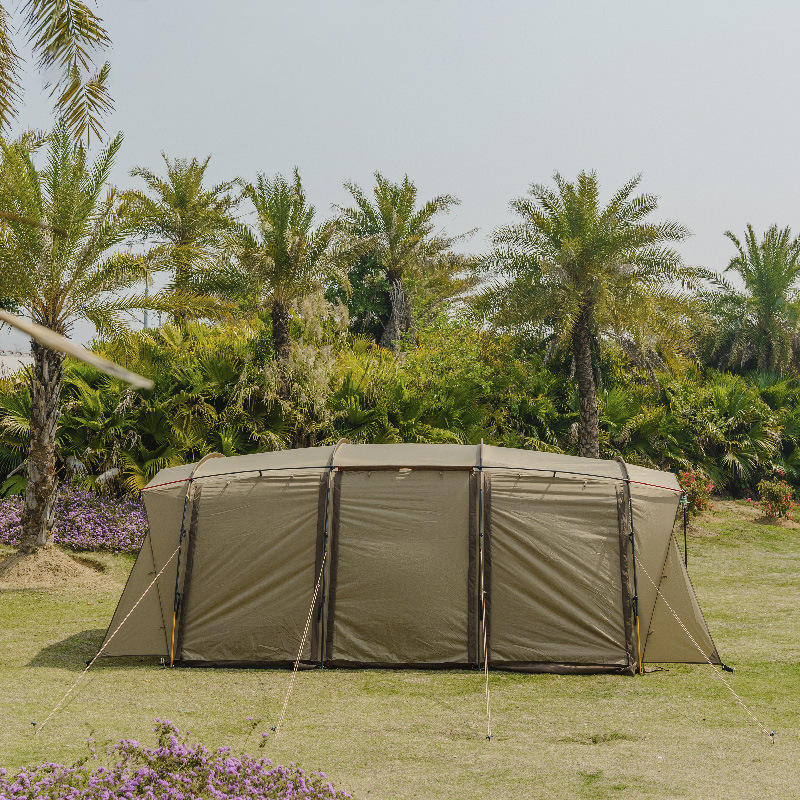 Double Layer Luxury Glamping Tunnel Tent For Family Camping
