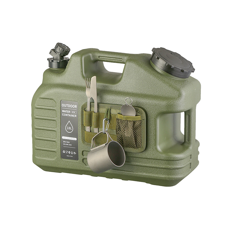 18L HDPE Portable Water Bucket Faucet 3mm Thick Plastic Storage Tank