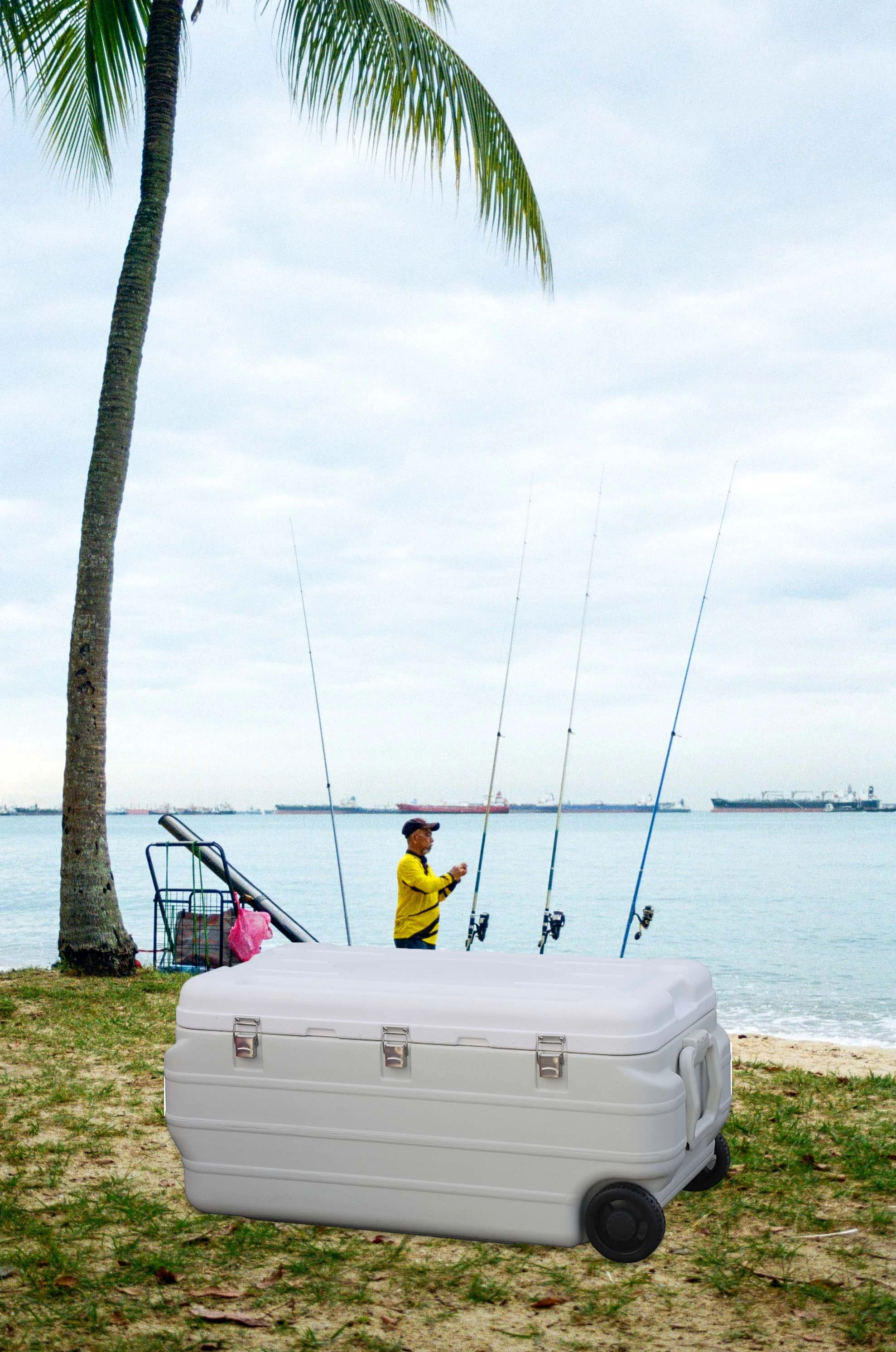 170L Large Capacity Polystyrene Insulated Plastic Transport Fish Cooler Box for Outdoor