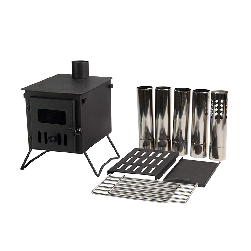 Camping Wooden Stove Backpack Hiking Tent Stove with Bracket