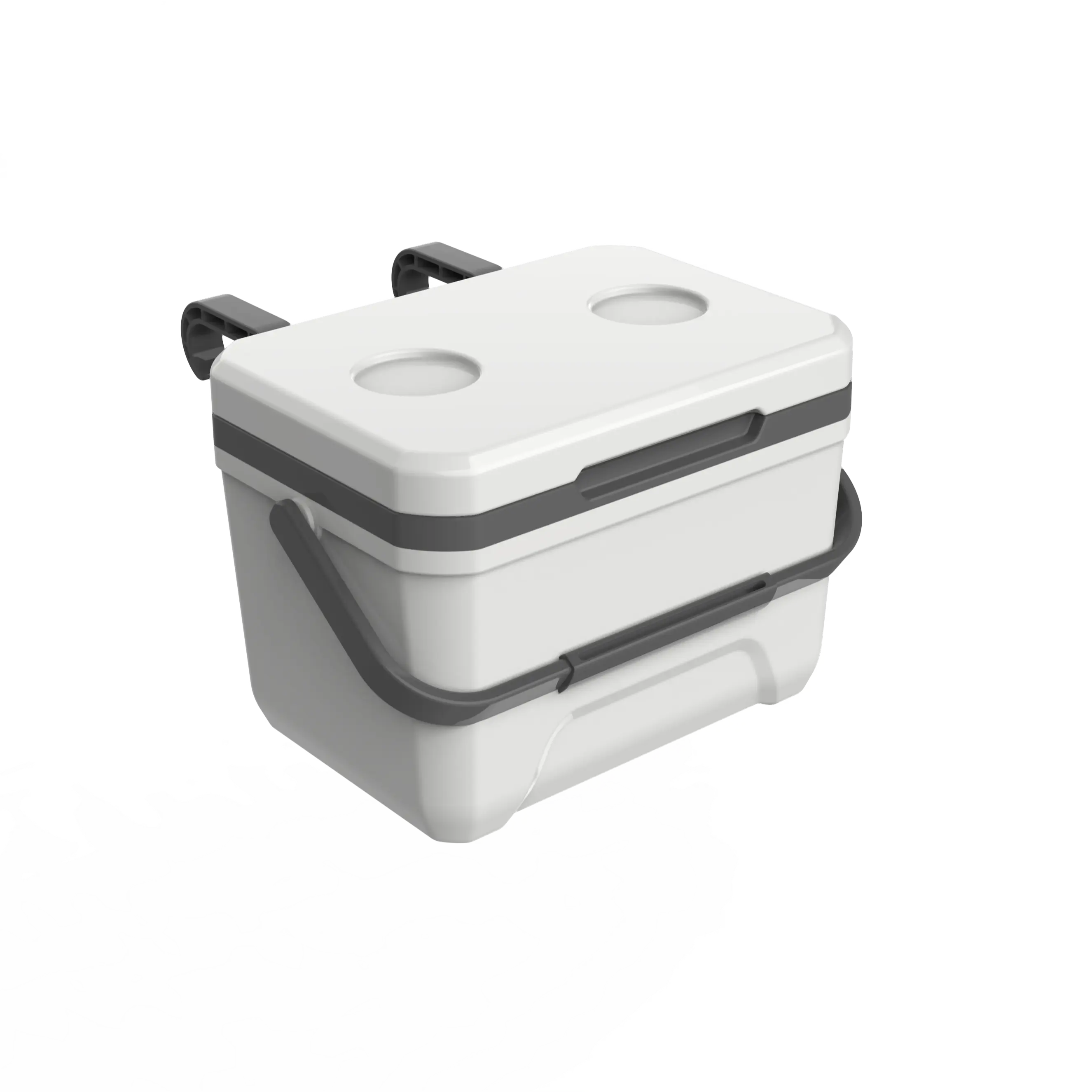 6L Small Portable Thermal Cooler Box Insulated Poolside Ice Cooler with Handle and Hanging Links for Above-Ground Pools